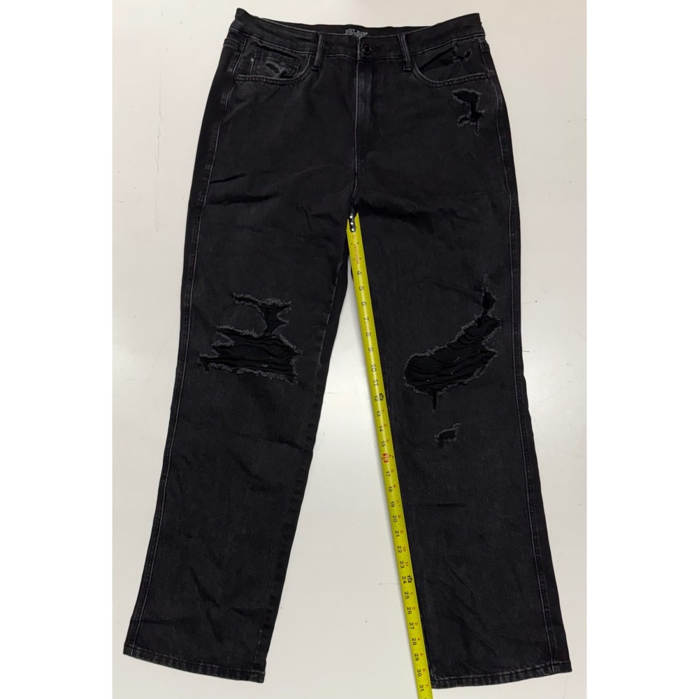 Judy Blue 90's‎ Straight Distressed Black Jeans JB88737 BK Womens 13/31